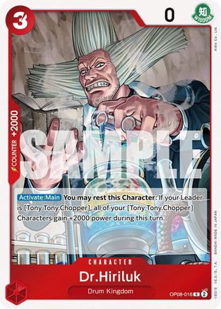 Dr.Hiriluk (OP08-016) [Two Legends] Foil - Deck Out Gaming
