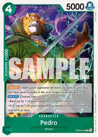 Pedro (OP08-030) [Two Legends] Foil - Deck Out Gaming