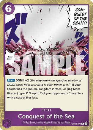 Conquest of the Sea (OP08-077) [Two Legends] Foil - Deck Out Gaming