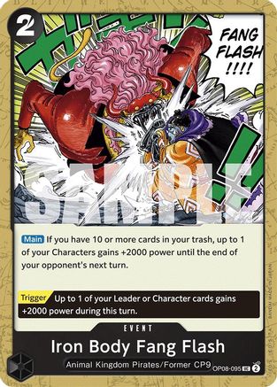 Iron Body Fang Flash (OP08-095) [Two Legends] - Deck Out Gaming