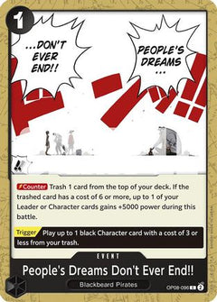 People's Dreams Don't Ever End!! (OP08-096) [Two Legends] - Deck Out Gaming