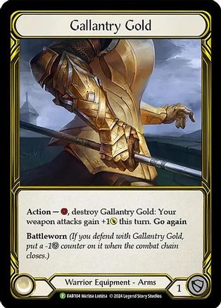Gallantry Gold (Golden) - FAB104 (FAB104) [Flesh and Blood: Promo Cards] Cold Foil - Deck Out Gaming