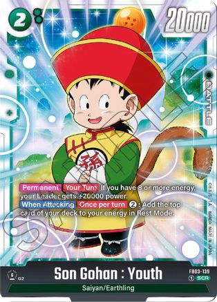 Son Gohan : Youth - FB03-139 (FB03-139) [Raging Roar] Foil - Deck Out Gaming