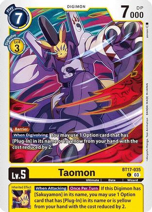 Taomon (BT17-035) [Secret Crisis] - Deck Out Gaming