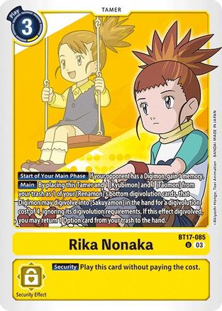 Rika Nonaka (BT17-085) [Secret Crisis] - Deck Out Gaming