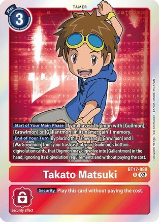 Takato Matsuki (BT17-080) [Secret Crisis] Foil - Deck Out Gaming