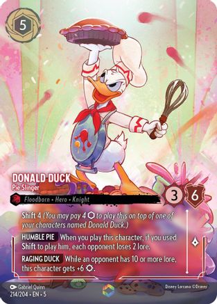 Donald Duck - Pie Slinger (Enchanted) (214/204) [Shimmering Skies] Holofoil - Deck Out Gaming