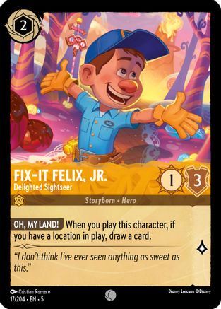 Fix-It Felix, Jr. - Delighted Sightseer (17/204) [Shimmering Skies] - Deck Out Gaming