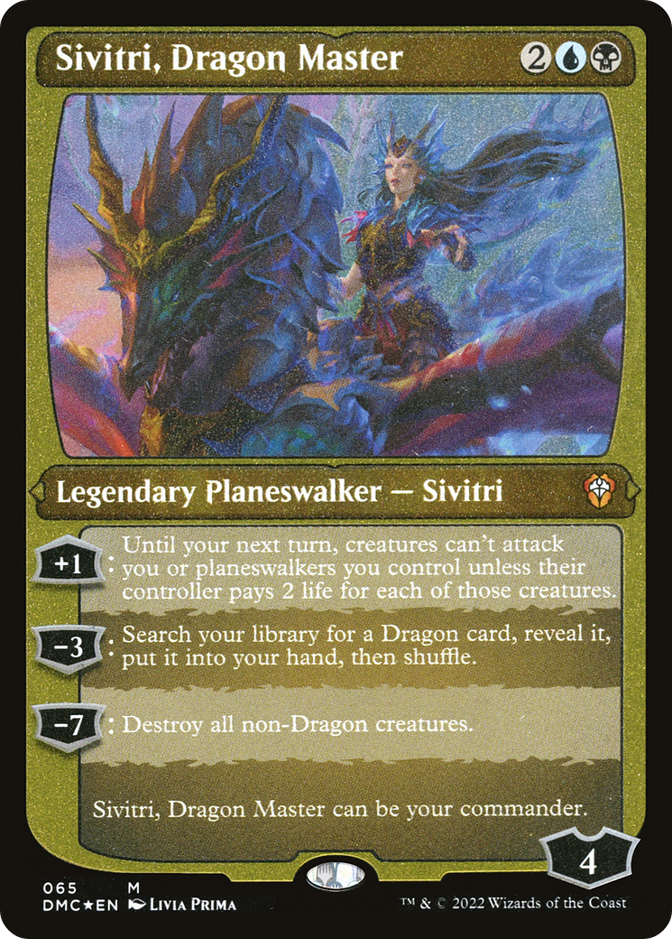 Sivitri, Dragon Master (65) [Dominaria United Commander] etched - Deck Out Gaming