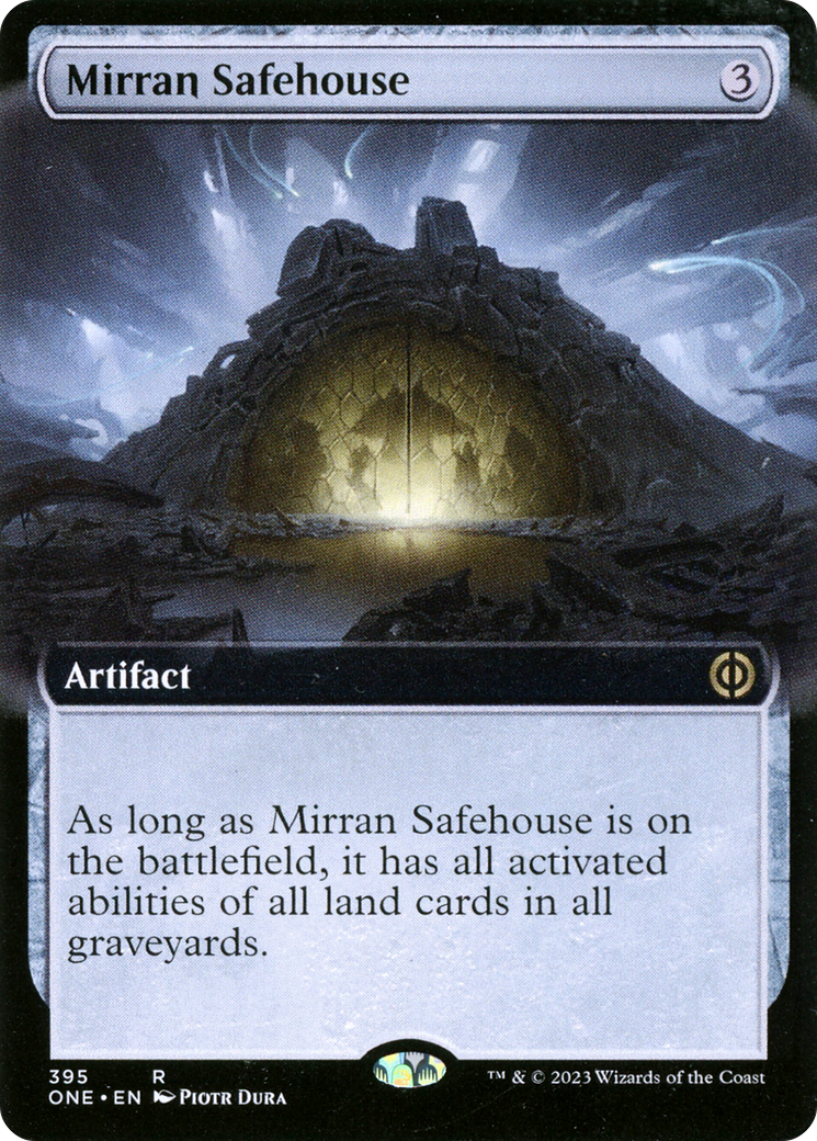 Mirran Safehouse (Extended Art) (395) [Phyrexia: All Will Be One] foil - Deck Out Gaming