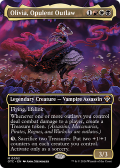 Olivia, Opulent Outlaw (Borderless) (2) [Outlaws of Thunder Junction Commander] foil - Deck Out Gaming