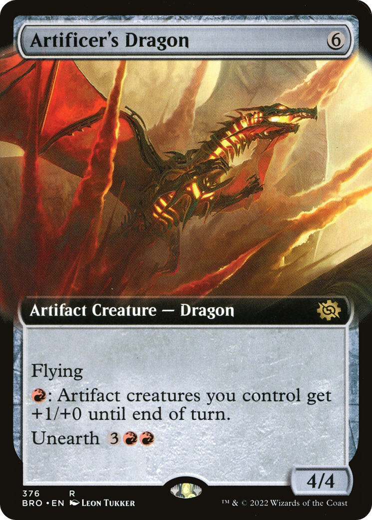 Artificer's Dragon (Extended Art) (376) [The Brothers' War] - Deck Out Gaming