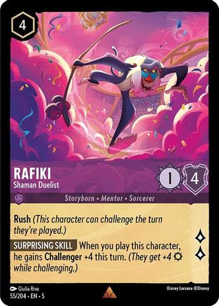 Rafiki - Shaman Duelist (55/204) [Shimmering Skies] Cold Foil - Deck Out Gaming