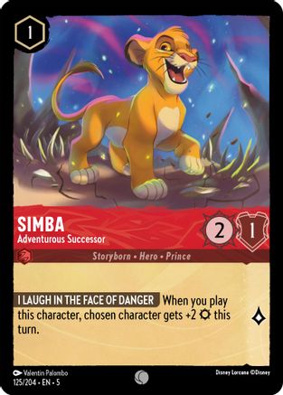 Simba - Adventurous Successor (125/204) [Shimmering Skies] - Deck Out Gaming