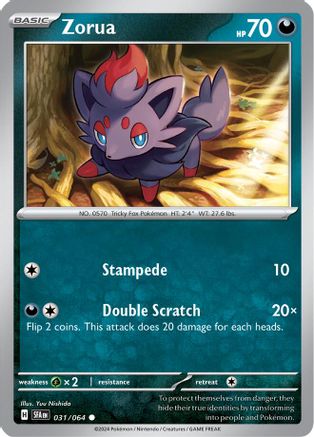 Zorua - 031/064 (31) [SV: Shrouded Fable] Reverse Holofoil - Deck Out Gaming