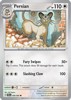 Persian - 049/064 (49) [SV: Shrouded Fable] Reverse Holofoil - Deck Out Gaming