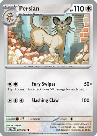 Persian - 049/064 (49) [SV: Shrouded Fable] Reverse Holofoil - Deck Out Gaming