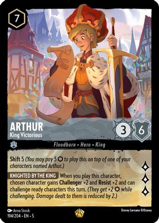 Arthur - King Victorious (194/204) [Shimmering Skies] - Deck Out Gaming