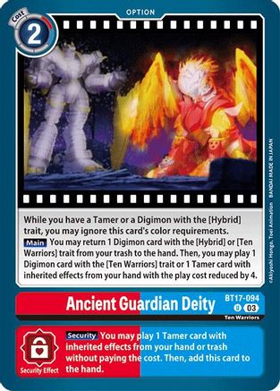 Ancient Guardian Deity (BT17-094) [Secret Crisis] - Deck Out Gaming
