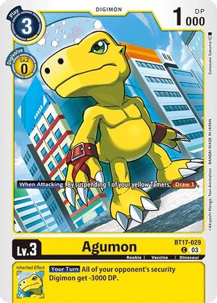 Agumon - BT17-029 (BT17-029) [Secret Crisis] - Deck Out Gaming