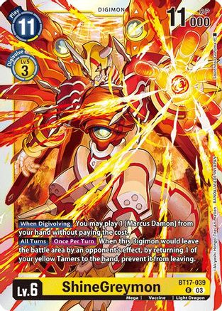 ShineGreymon (BT17-039) [Secret Crisis] Foil - Deck Out Gaming