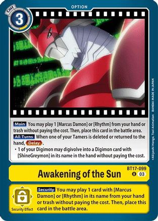 Awakening of the Sun (BT17-099) [Secret Crisis] - Deck Out Gaming