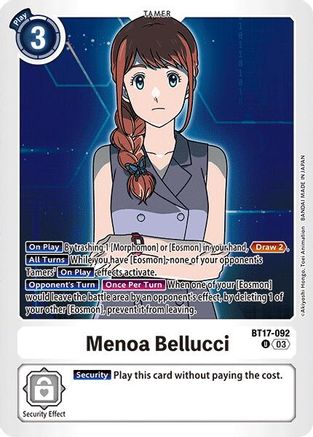 Menoa Bellucci (BT17-092) [Secret Crisis] - Deck Out Gaming