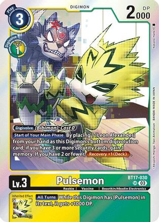 Pulsemon (BT17-030) [Secret Crisis] Foil - Deck Out Gaming