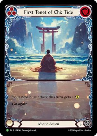 First Tenet of Chi: Tide - LGS296 (LGS296) [Flesh and Blood: Promo Cards] Rainbow Foil - Deck Out Gaming