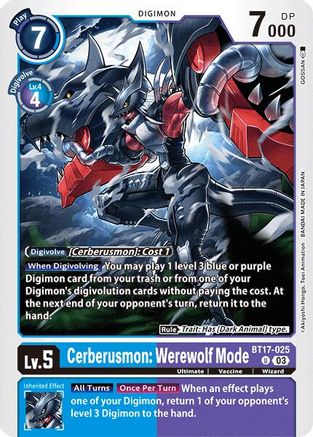 Cerberusmon: Werewolf Mode (BT17-025) [Secret Crisis] - Deck Out Gaming