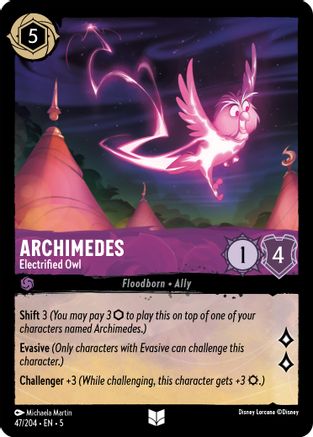 Archimedes - Electrified Owl (47/204) [Shimmering Skies] - Deck Out Gaming