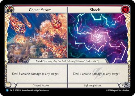 Comet Storm // Shock (ROS024) [Rosetta] Rainbow Foil - Deck Out Gaming