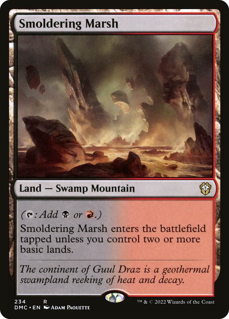 Smoldering Marsh (234) [Commander: Dominaria United] - Deck Out Gaming