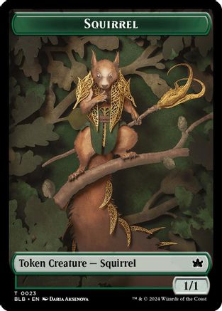 Squirrel // Darkstar Augur Double-Sided Token (23) [Bloomburrow] foil - Deck Out Gaming