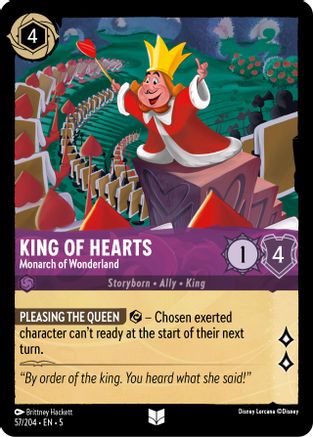 King of Hearts - Monarch of Wonderland (57/204) [Shimmering Skies] - Deck Out Gaming