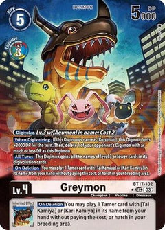 Greymon (Alternate Art) (BT17-102) [Secret Crisis] Foil - Deck Out Gaming