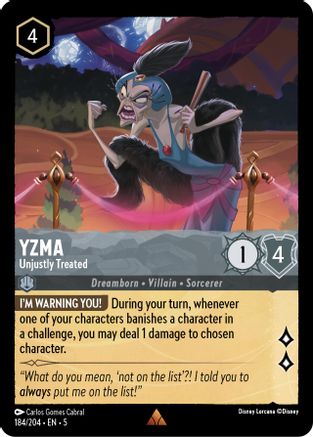 Yzma - Unjustly Treated (184/204) [Shimmering Skies] - Deck Out Gaming