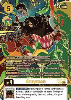 Greymon (Left) (Textured) (BT17-102) [Secret Crisis] Foil - Deck Out Gaming