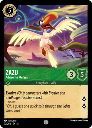 Zazu - Advisor to Mufasa (72/204) [Shimmering Skies] - Deck Out Gaming