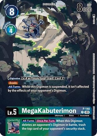 MegaKabuterimon (Update Pack 2024) (P-140) [Digimon Promotion Cards] Foil - Deck Out Gaming