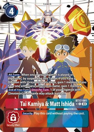 Tai Kamiya & Matt Ishida (Alternate Art) (BT17-081) [Secret Crisis] Foil - Deck Out Gaming