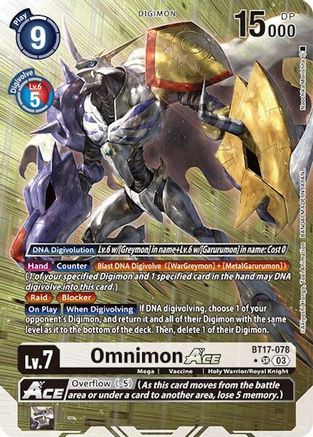 Omnimon ACE (Alternate Art) (BT17-078) [Secret Crisis] Foil - Deck Out Gaming