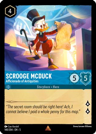 Scrooge McDuck - Afficionado of Antiquities (140/204) [Shimmering Skies] - Deck Out Gaming