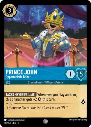 Prince John - Opportunistic Briber (141/204) [Shimmering Skies] - Deck Out Gaming