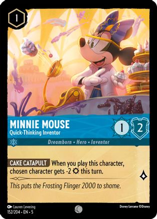 Minnie Mouse - Quick-Thinking Inventor (152/204) [Shimmering Skies] Cold Foil - Deck Out Gaming