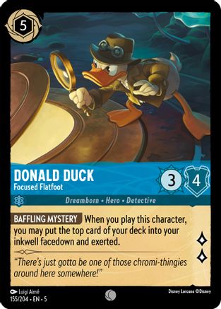 Donald Duck - Focused Flatfoot (155/204) [Shimmering Skies] - Deck Out Gaming