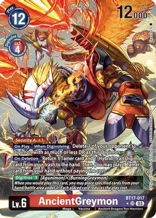 AncientGreymon (Alternate Art) (BT17-017) [Secret Crisis] Foil - Deck Out Gaming