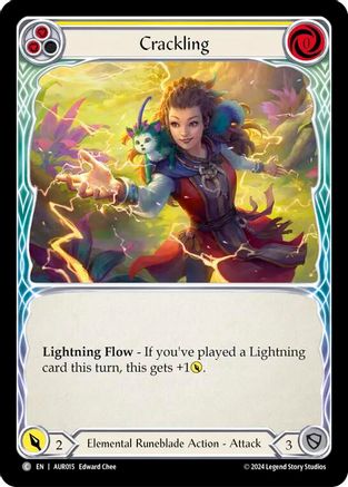 Crackling (Yellow) (AUR015) [1st Strike] - Deck Out Gaming