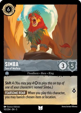 Simba - Son of Mufasa (192/204) [Shimmering Skies] - Deck Out Gaming