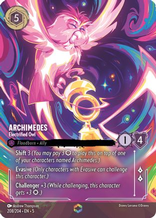 Archimedes - Electrified Owl (Enchanted) (208/204) [Shimmering Skies] Holofoil - Deck Out Gaming